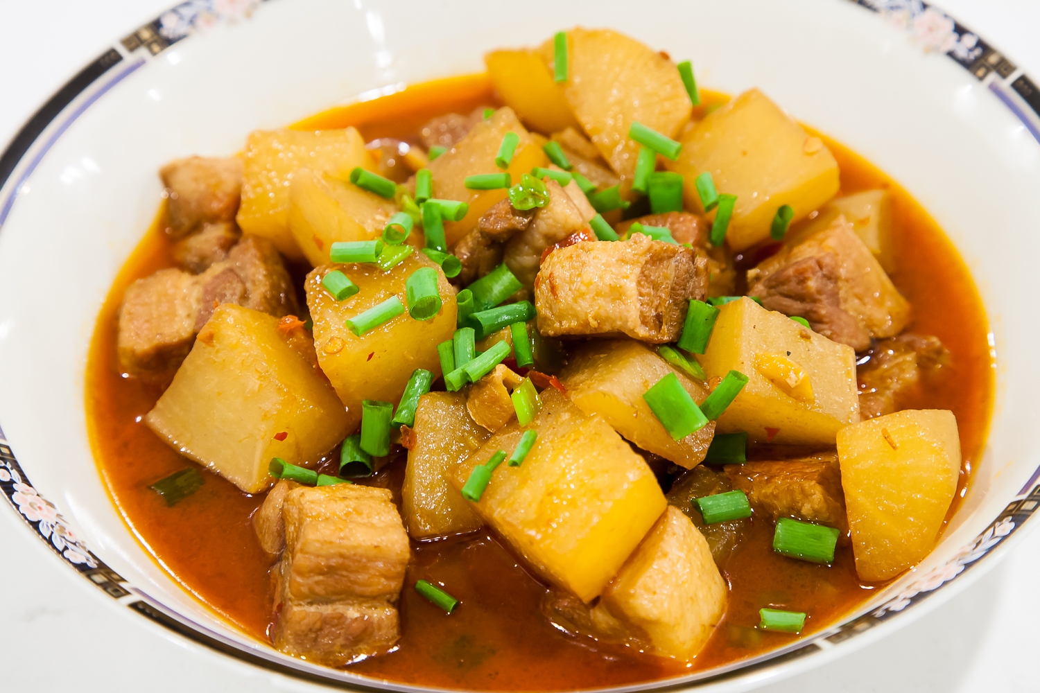 Slow-Simmered Soy-Braised Pork Belly with Daikon