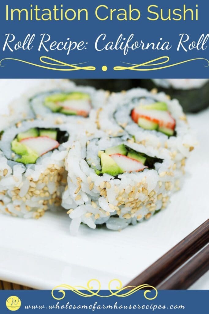 Inside-Out California Roll with Avocado and Imitation Crab