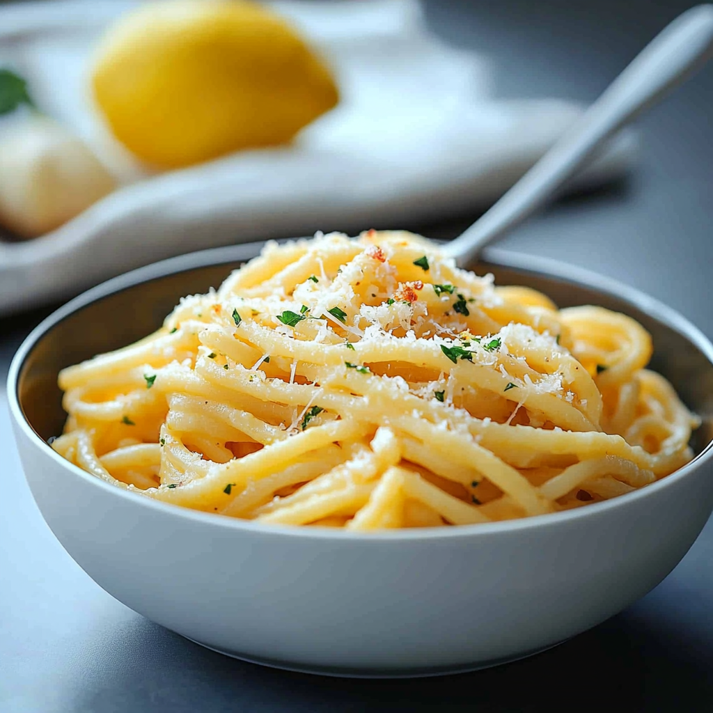 One-Pot Lemon Garlic Pasta with Spinach and Parmesan