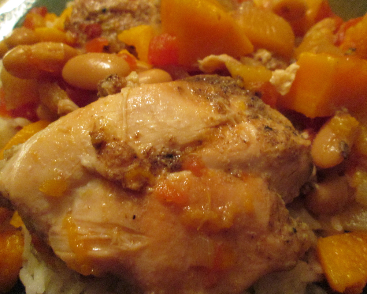 Slow Cooker Moroccan-Spiced Chicken with Root Vegetables