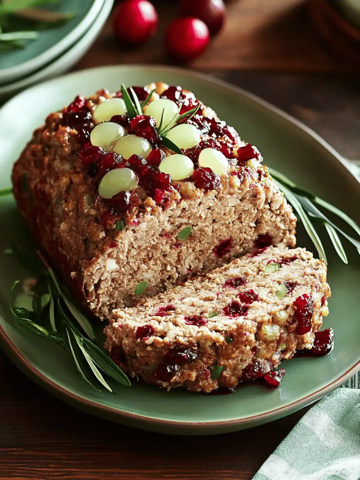 Spiced Holiday Turkey Meatloaf with Cranberry Glaze