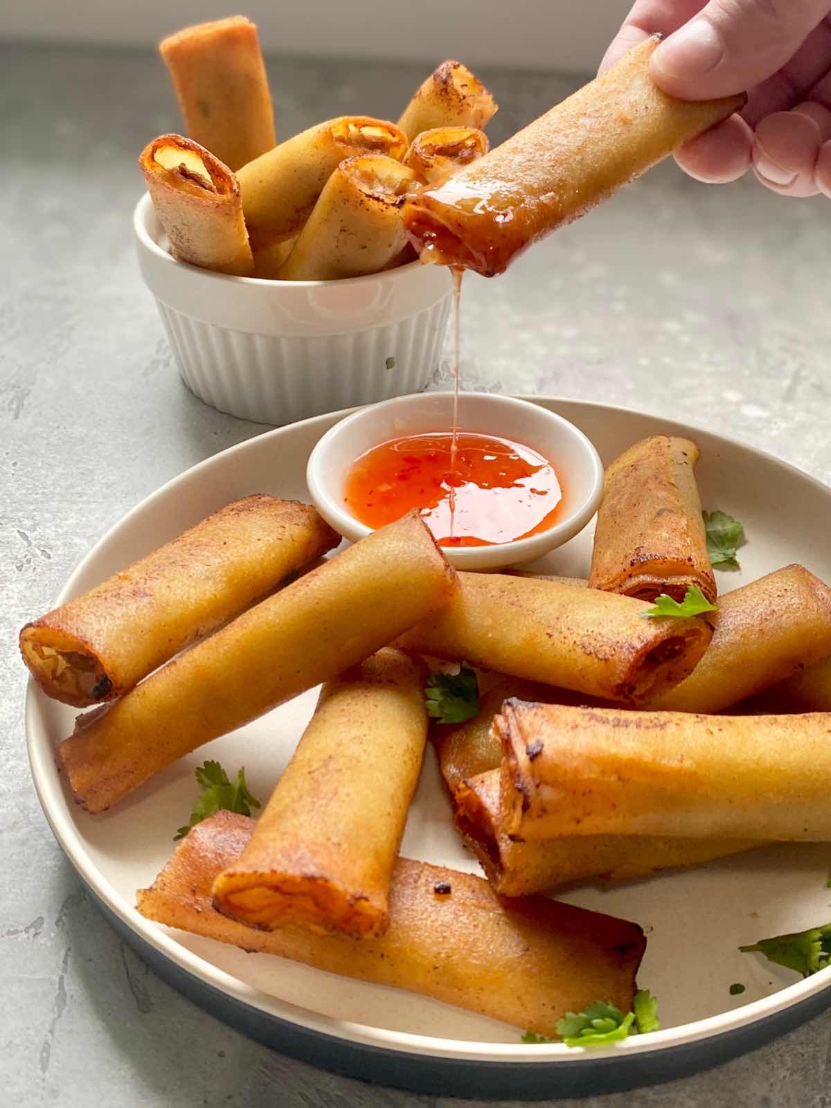 Pan-Fried Lumpia with Pork and Vegetables