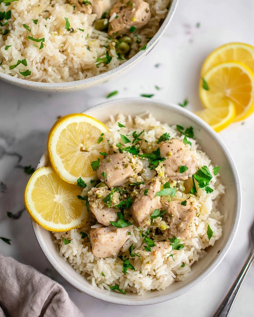 Instant Pot Lemon-Garlic Chicken with Wild Rice