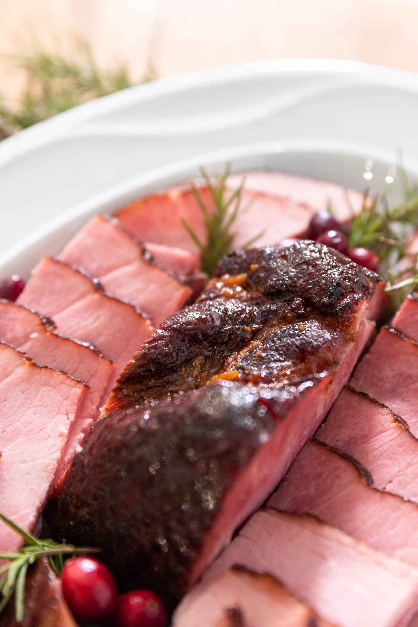 Maple-Glazed Ham with Spiced Cranberry Chutney
