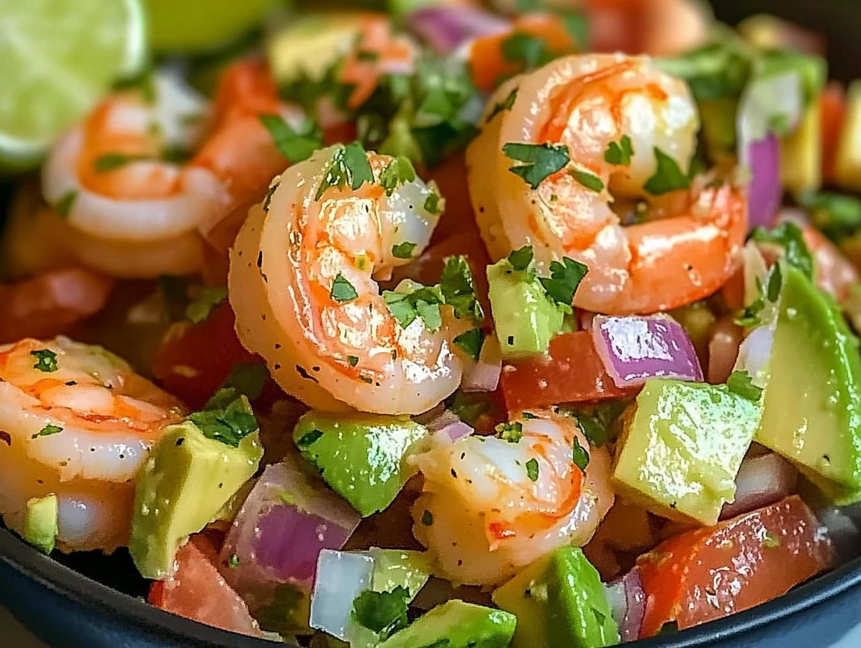 Zesty Shrimp and Avocado Salad with Cilantro Lime Dressing