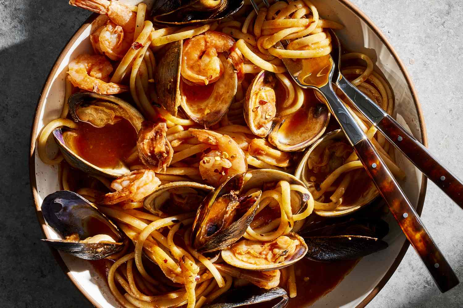Solemn Seafood Linguine