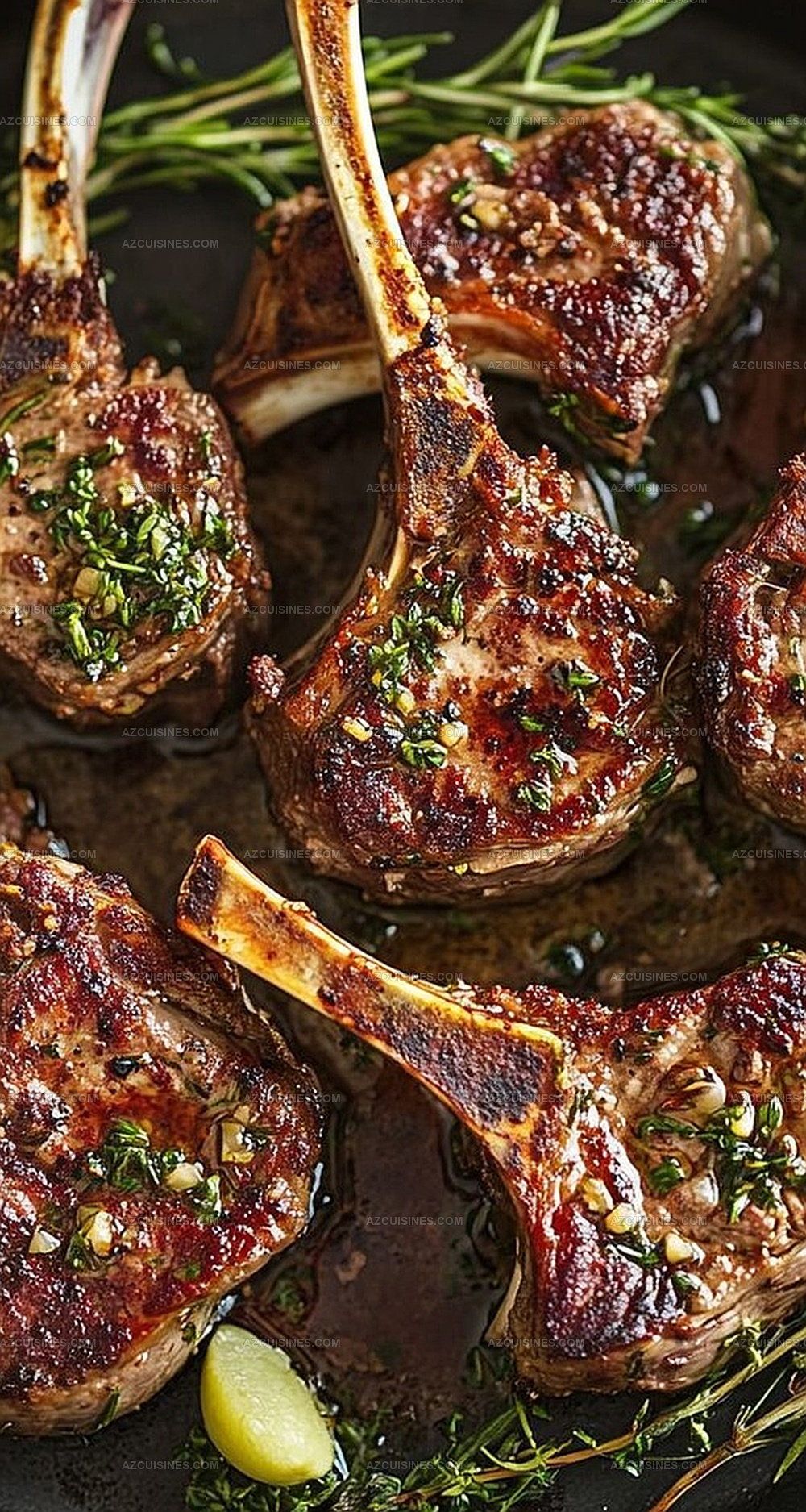 Seared Irish Lamb Chops with Rosemary and Garlic