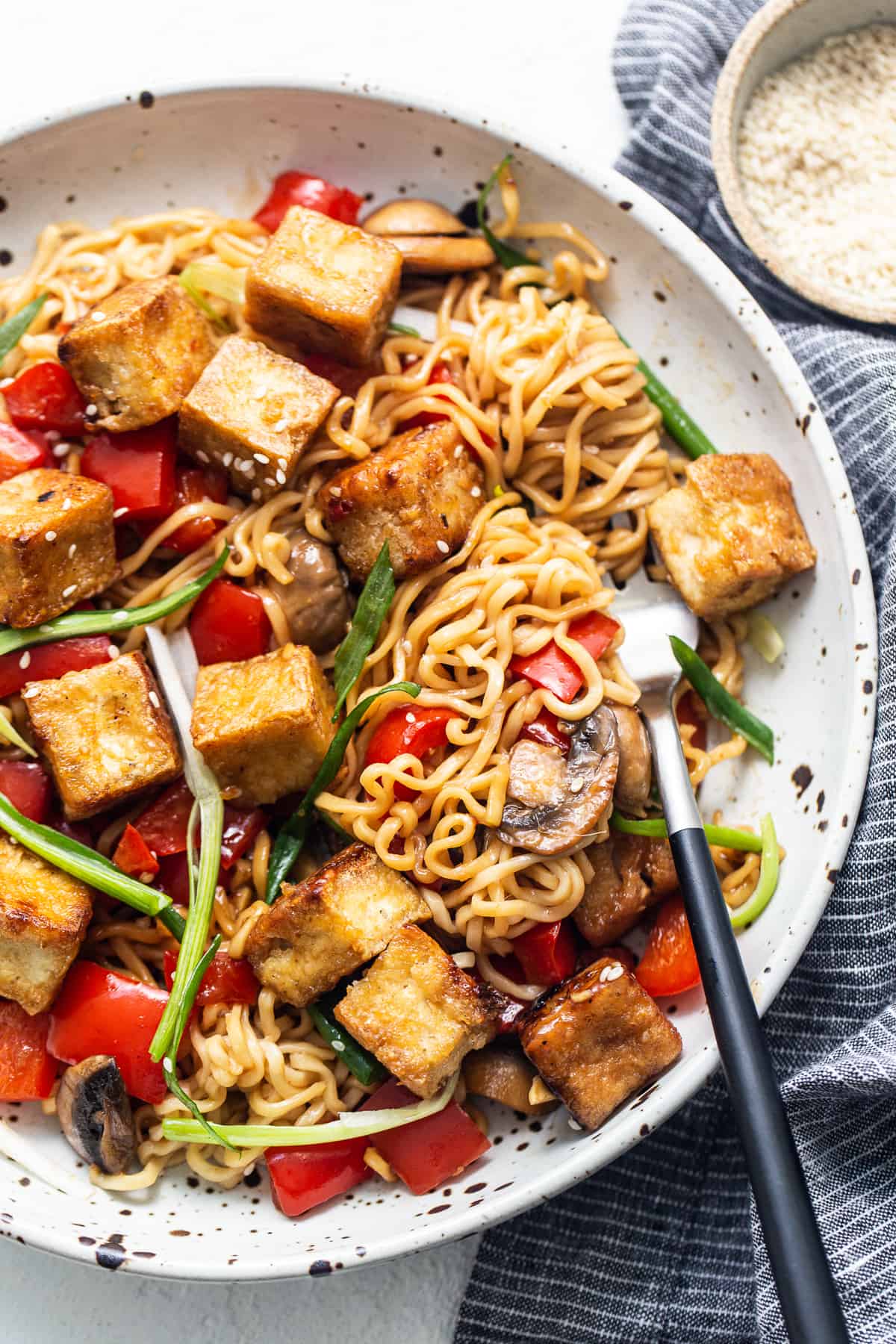 Pan-Fried Goya and Egg Tofu Stir-Fry