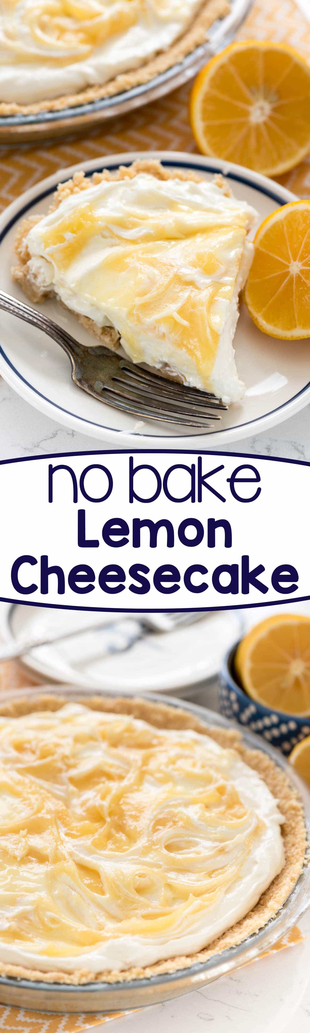 No-Bake Lemon Cheesecake with Graham Cracker Crust