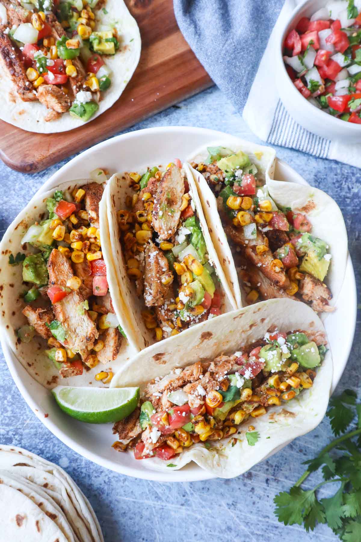 Blackened Chicken Tacos with Spicy Pumpkin Salsa