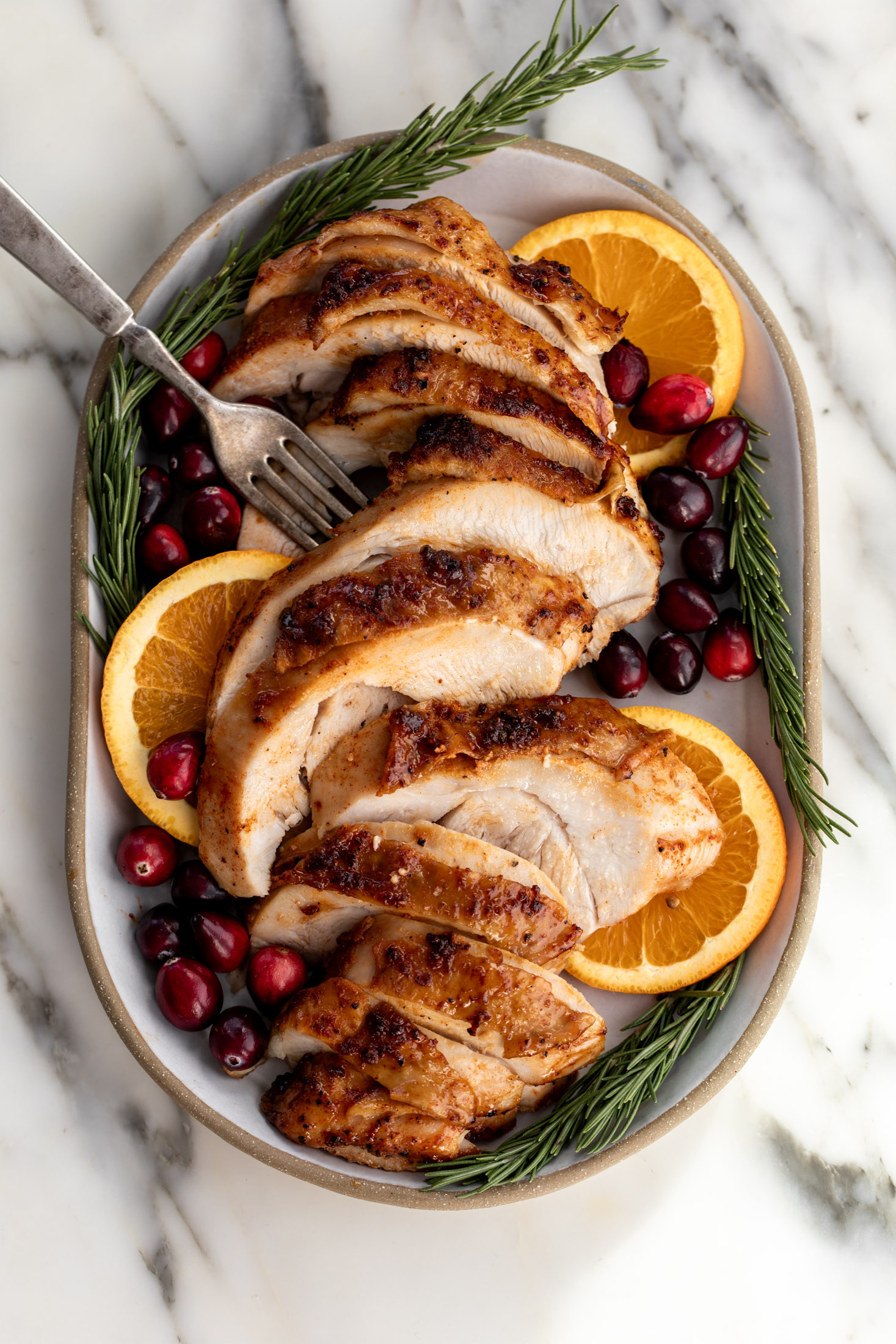 Oven-Roasted Turkey Breast with Maple-Bourbon Glaze