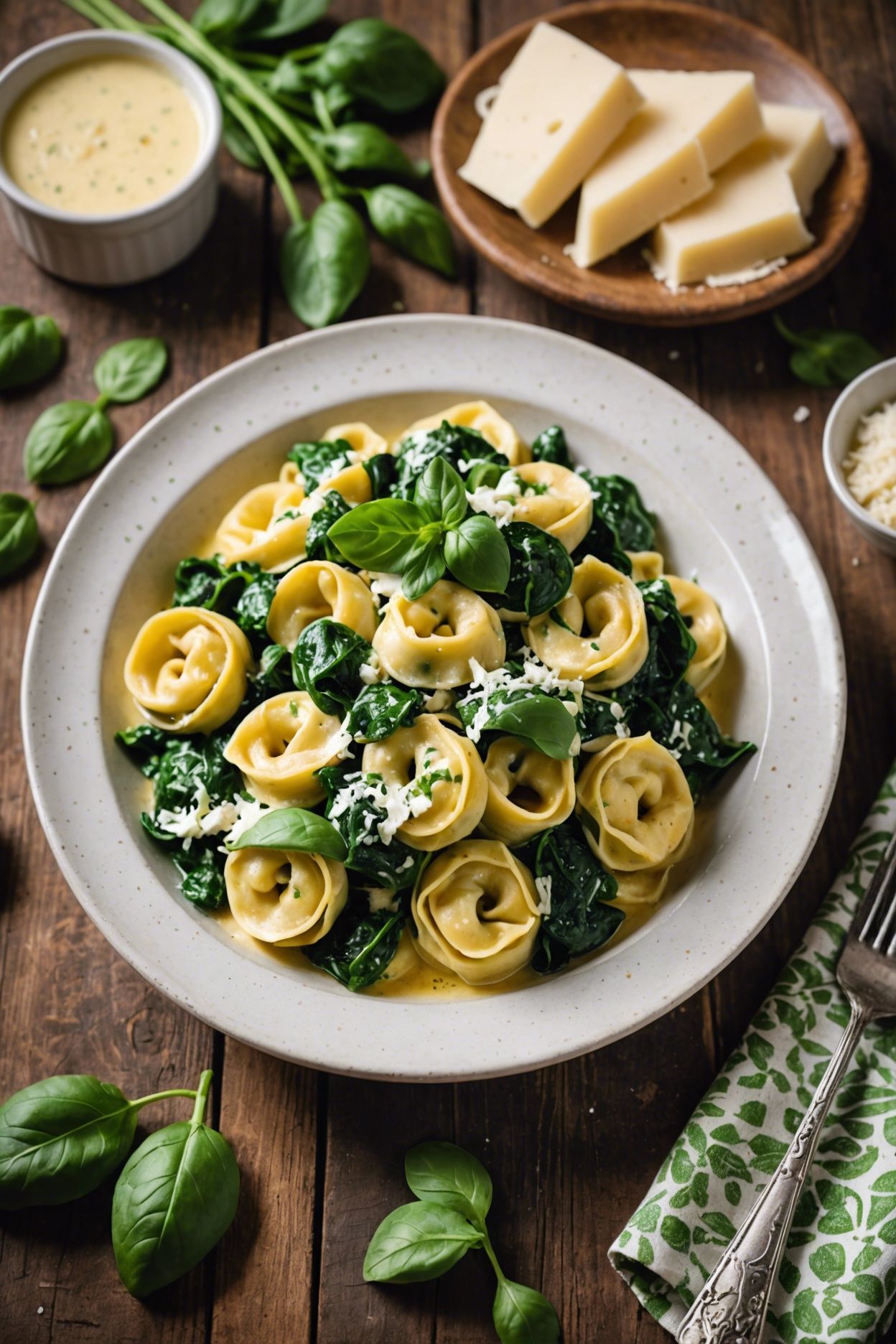 Staid Spinach and Ricotta Tortellini