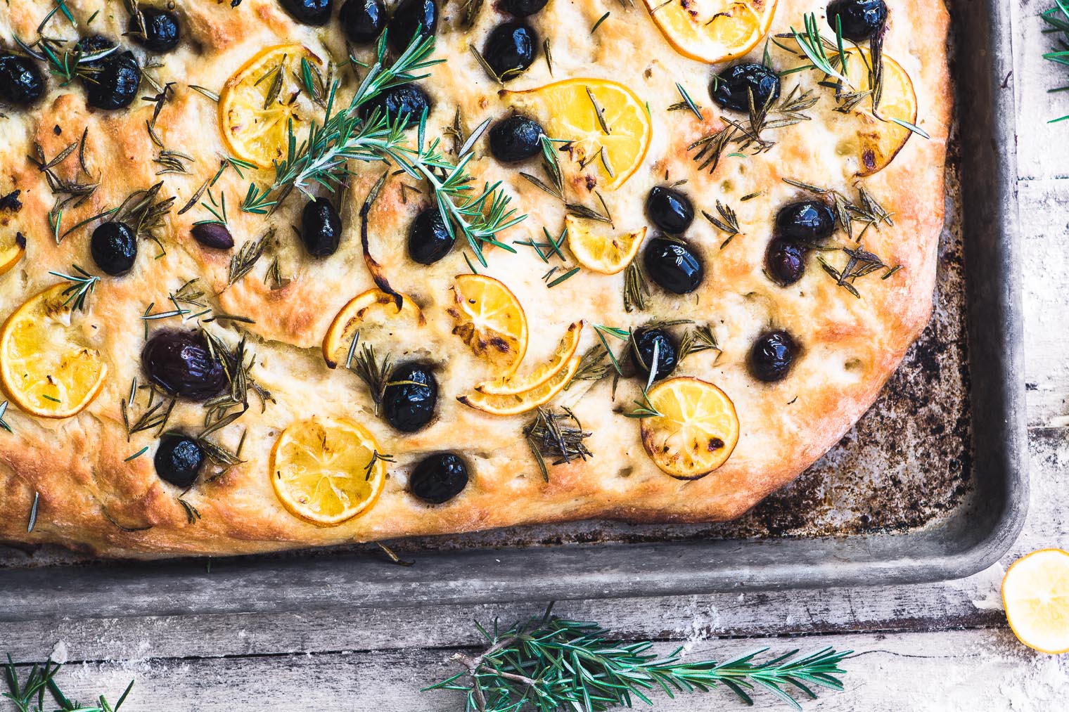No-Knead Olive and Rosemary Focaccia