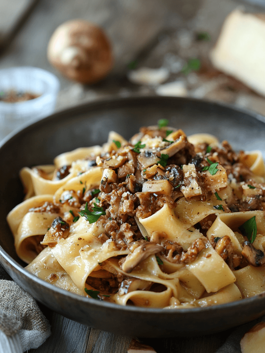 Authentic Handmade Pappardelle with Wild Mushroom Ragù