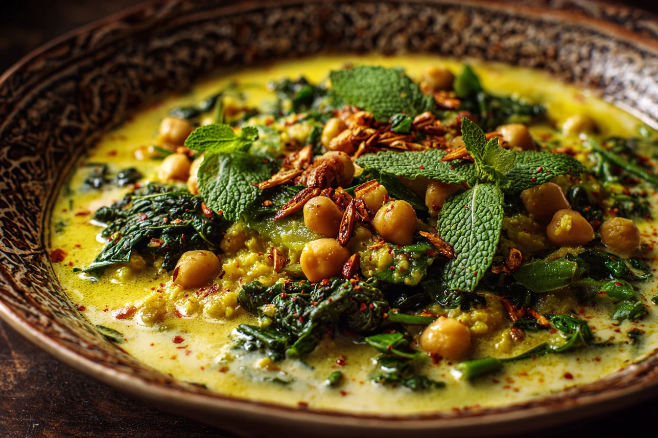Ethiopian-Inspired Spiced Chickpea Stew with Collard Greens