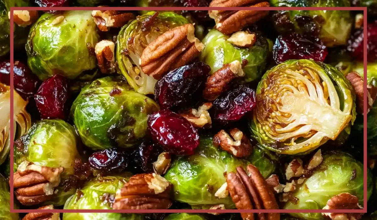 Maple-Glazed Brussels Sprouts with Cranberries and Pecans