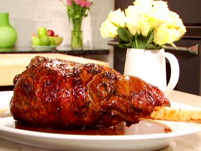 Baked Herb-Roasted Lamb with Charoset Glaze