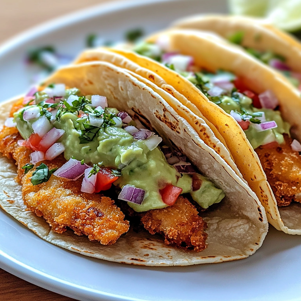 Crispy Baja Fish Tacos with Cabbage and Lime Crema