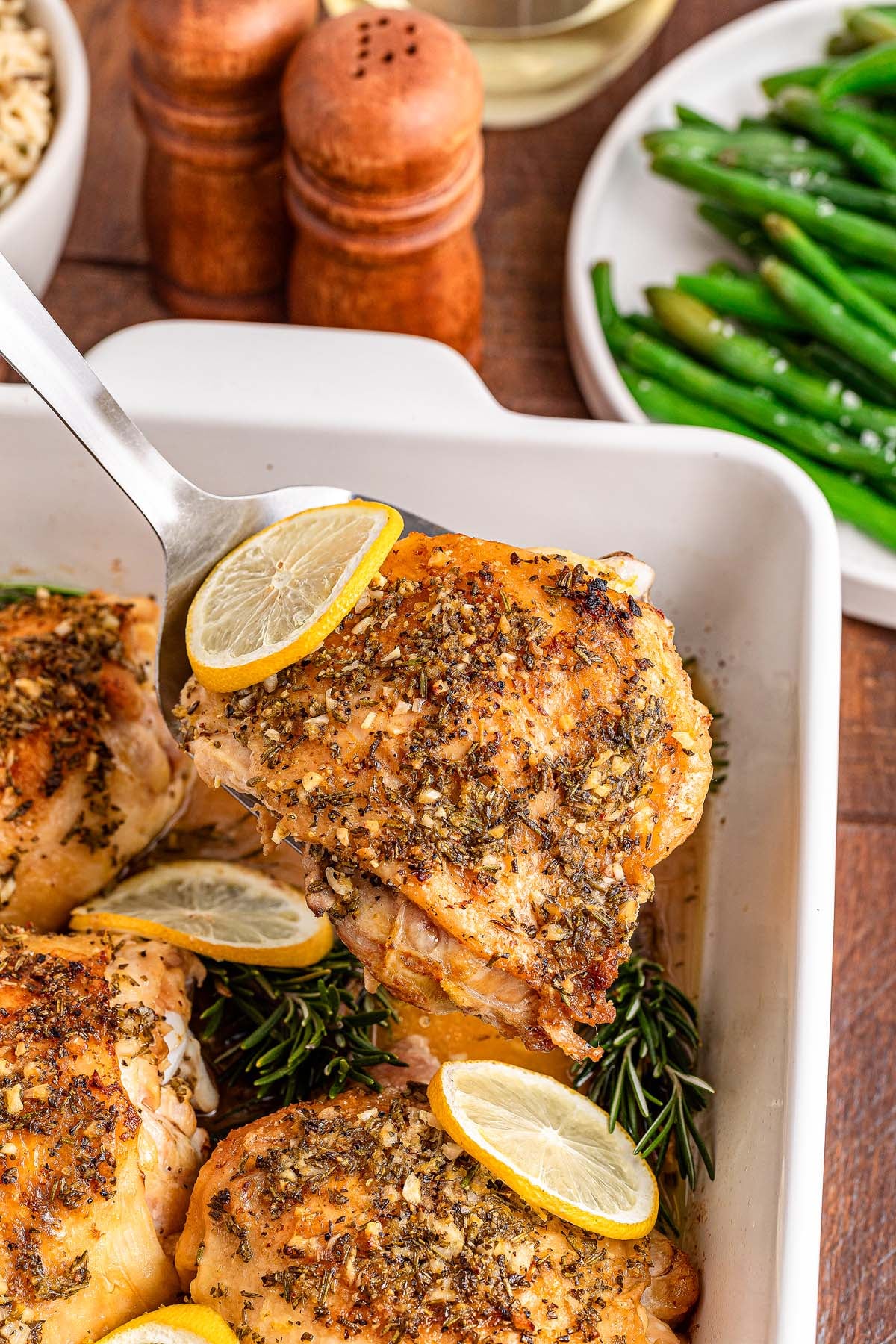 Homemade Lemon-Rosemary Roasted Chicken Thighs