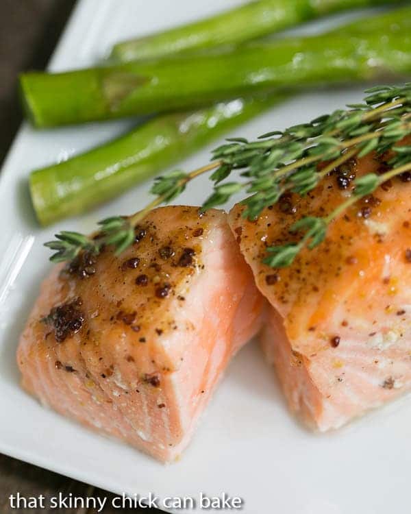 Oven-Roasted Salmon with Maple-Mustard Glaze and Asparagus