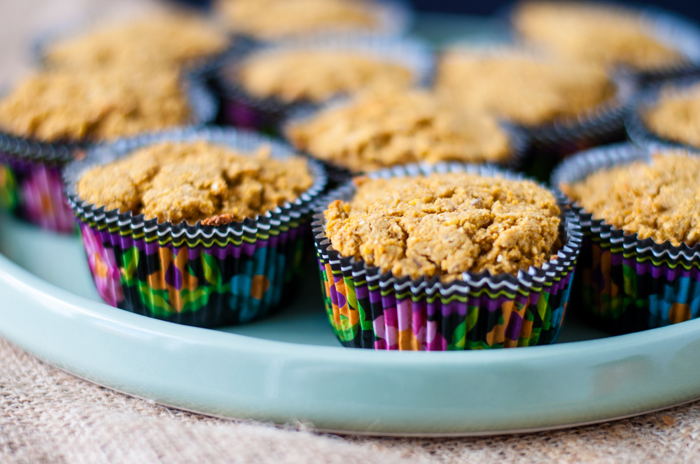 Pumpkin Spice Cornbread Muffins with Maple Glaze