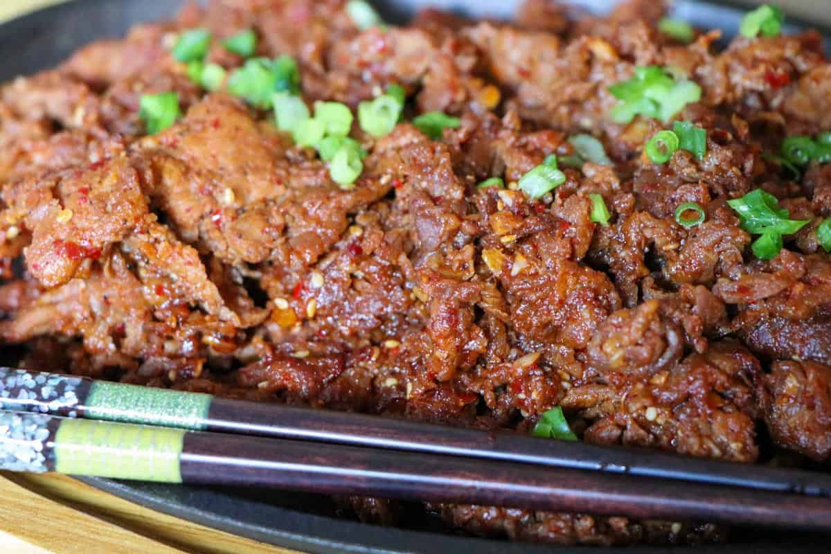 Stovetop Korean-Style Beef Bulgogi with Sesame and Scallions