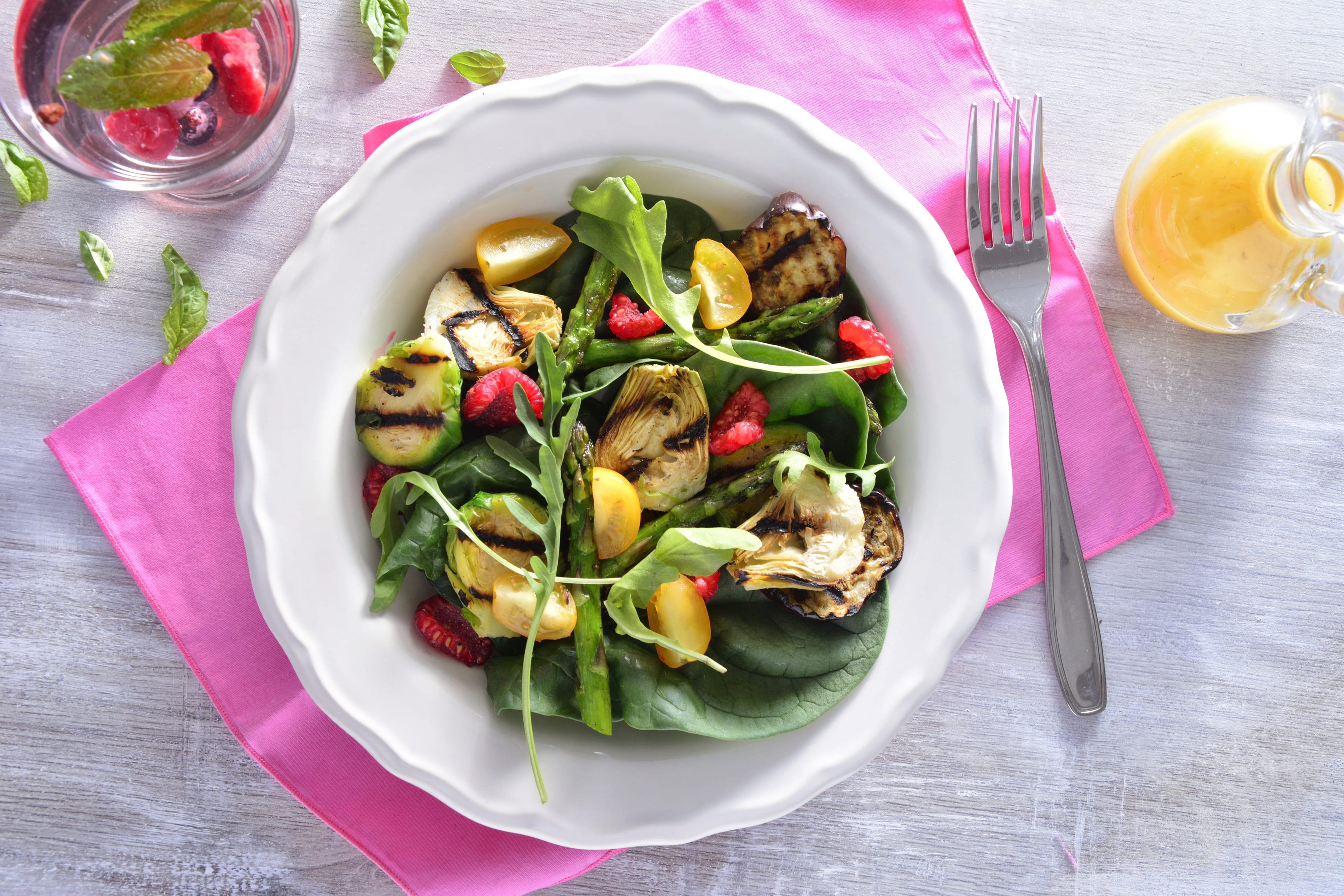 Grilled Eggplant and Manchego Salad with Sherry Vinaigrette
