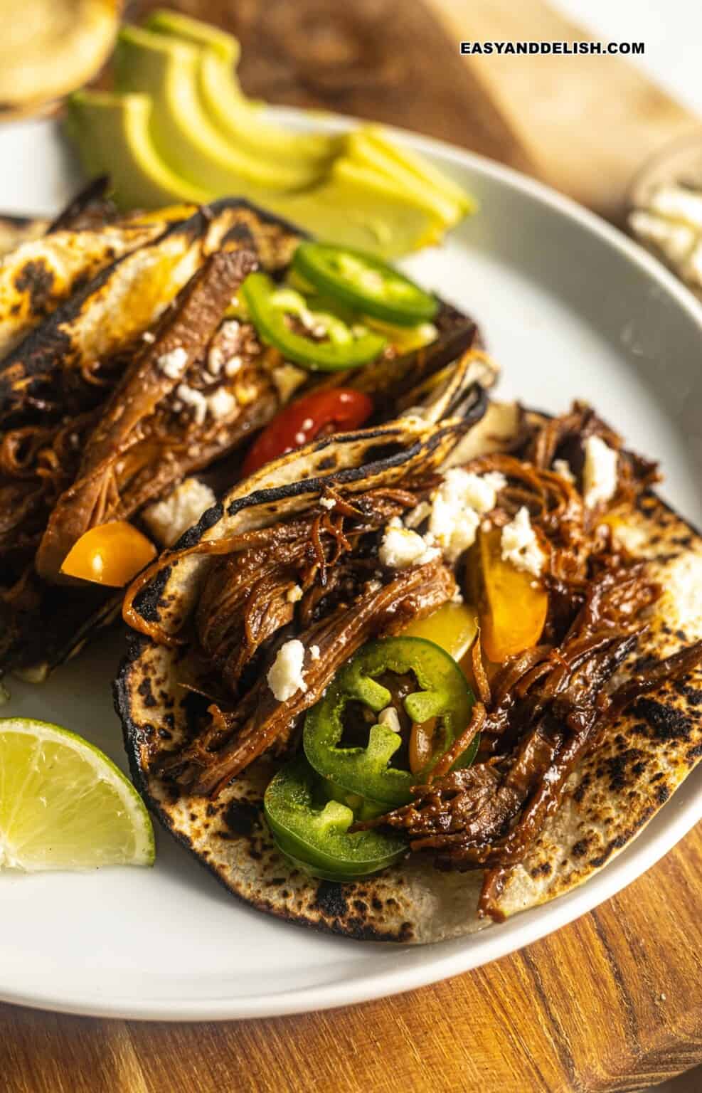 Smoked Brisket and Egg Breakfast Tacos with Pickled Onions