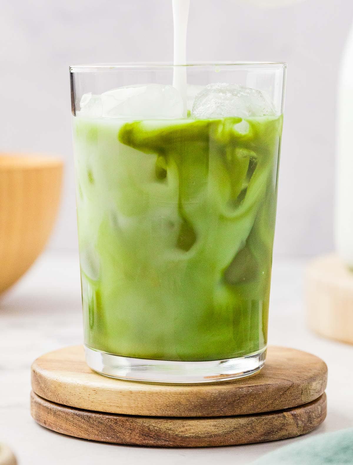 Meditative Matcha Green Tea Latte with Cardamom and Coconut Milk
