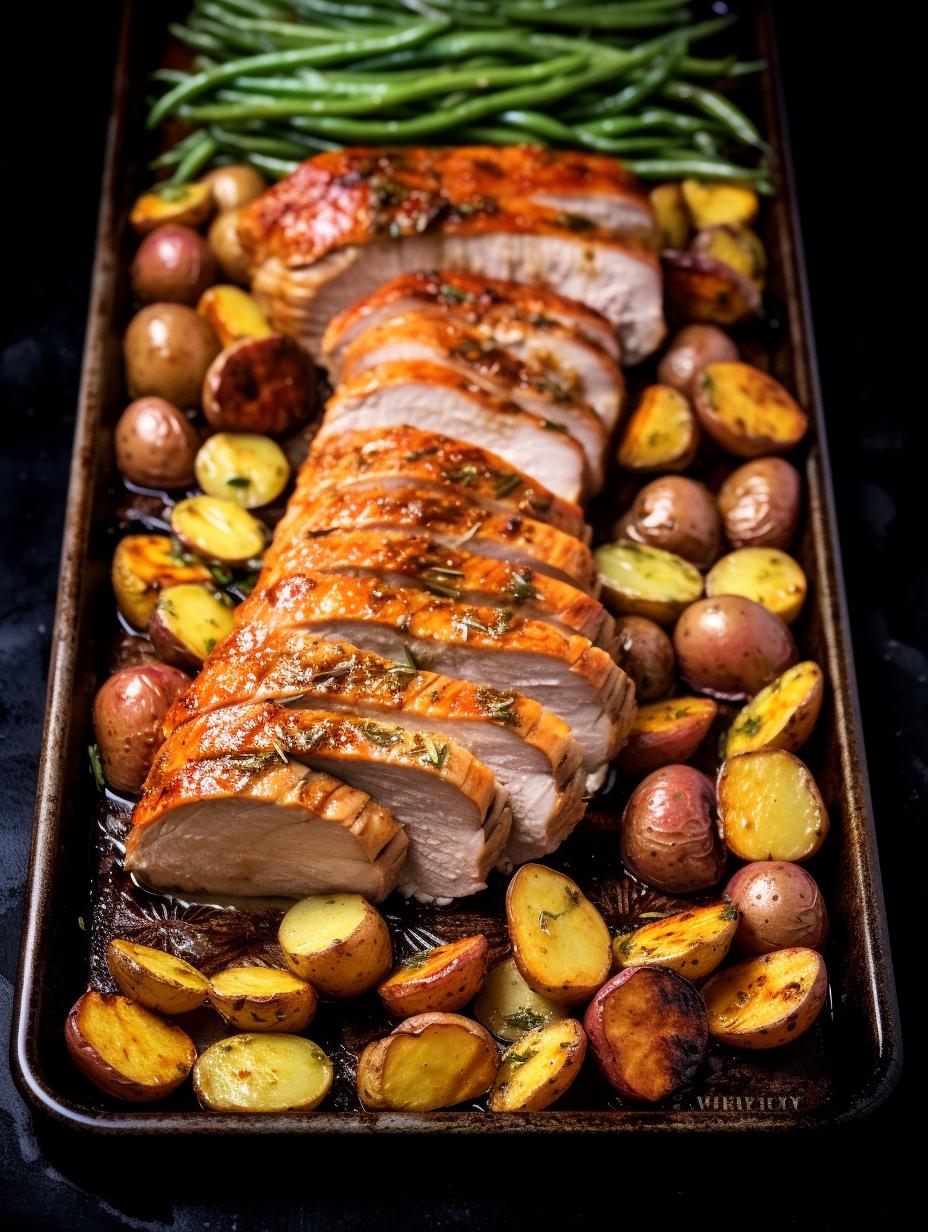 Whiskey-Glazed Pork Tenderloin with Ginger-Infused Vegetables