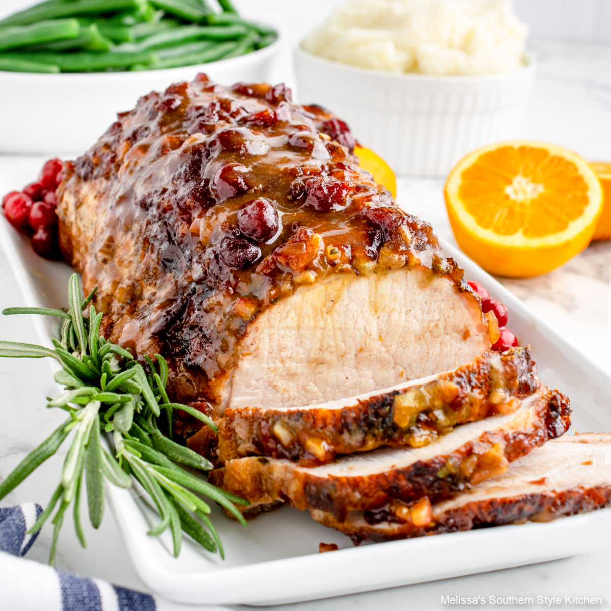 Slow Cooker Cranberry and Orange Glazed Pork Shoulder