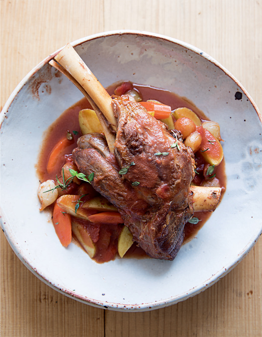 Spiced Braised Lamb Shanks with Root Vegetables