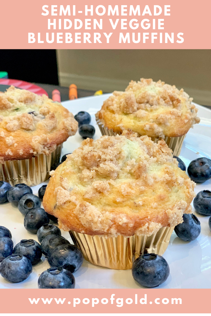 Hidden Veggie Blueberry Muffins