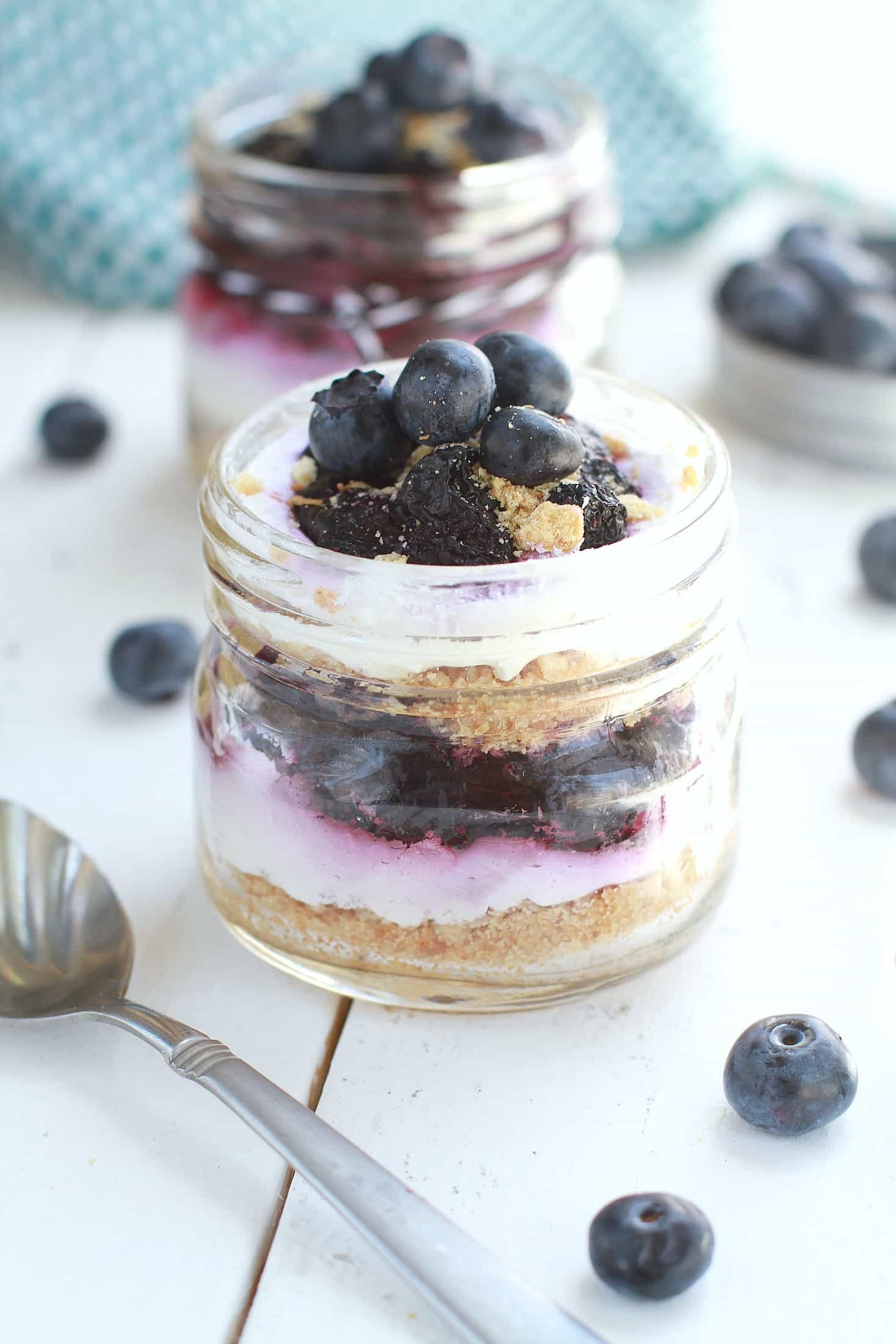 No-Bake Lemon Blueberry Cheesecake Parfaits