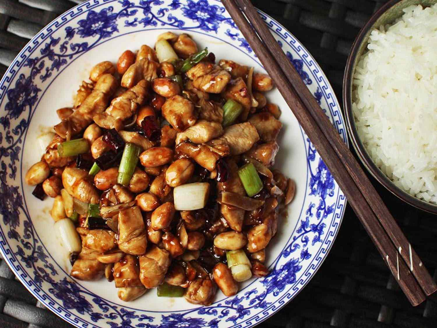 Gong Bao Chicken with Peanuts and Dried Red Chilies