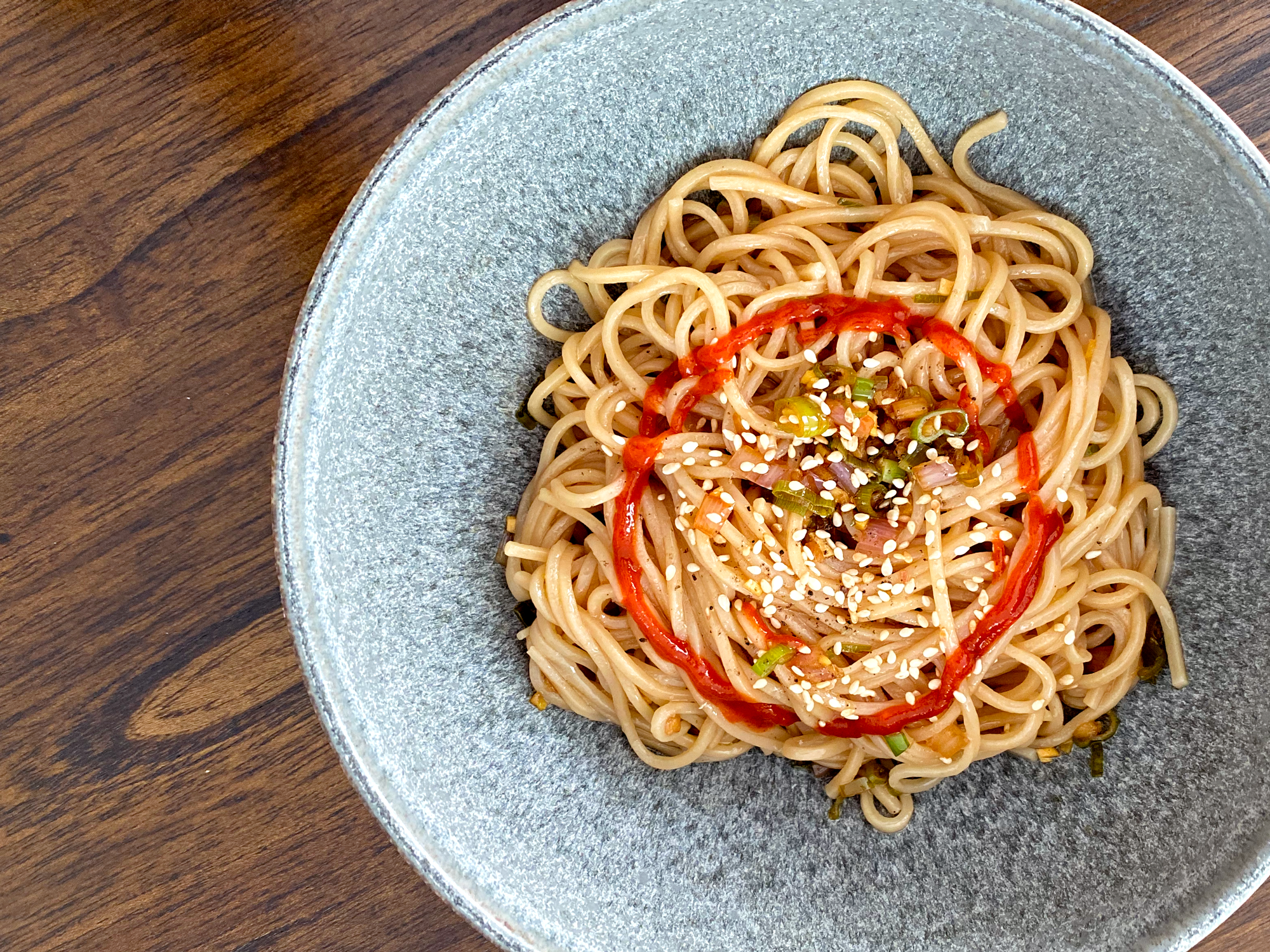 Ginger-Scallion Noodles with Spicy Chili Oil