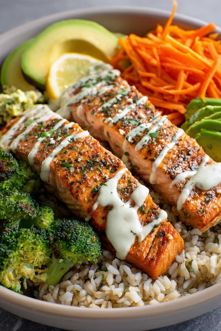 Balanced Blood Sugar Salmon Bowl