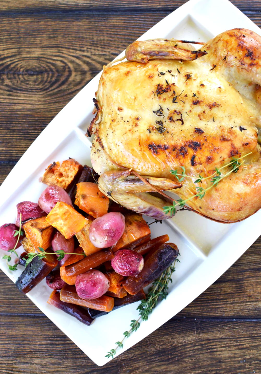 One-Pot Roasted Garlic and Herb Chicken with Root Vegetables
