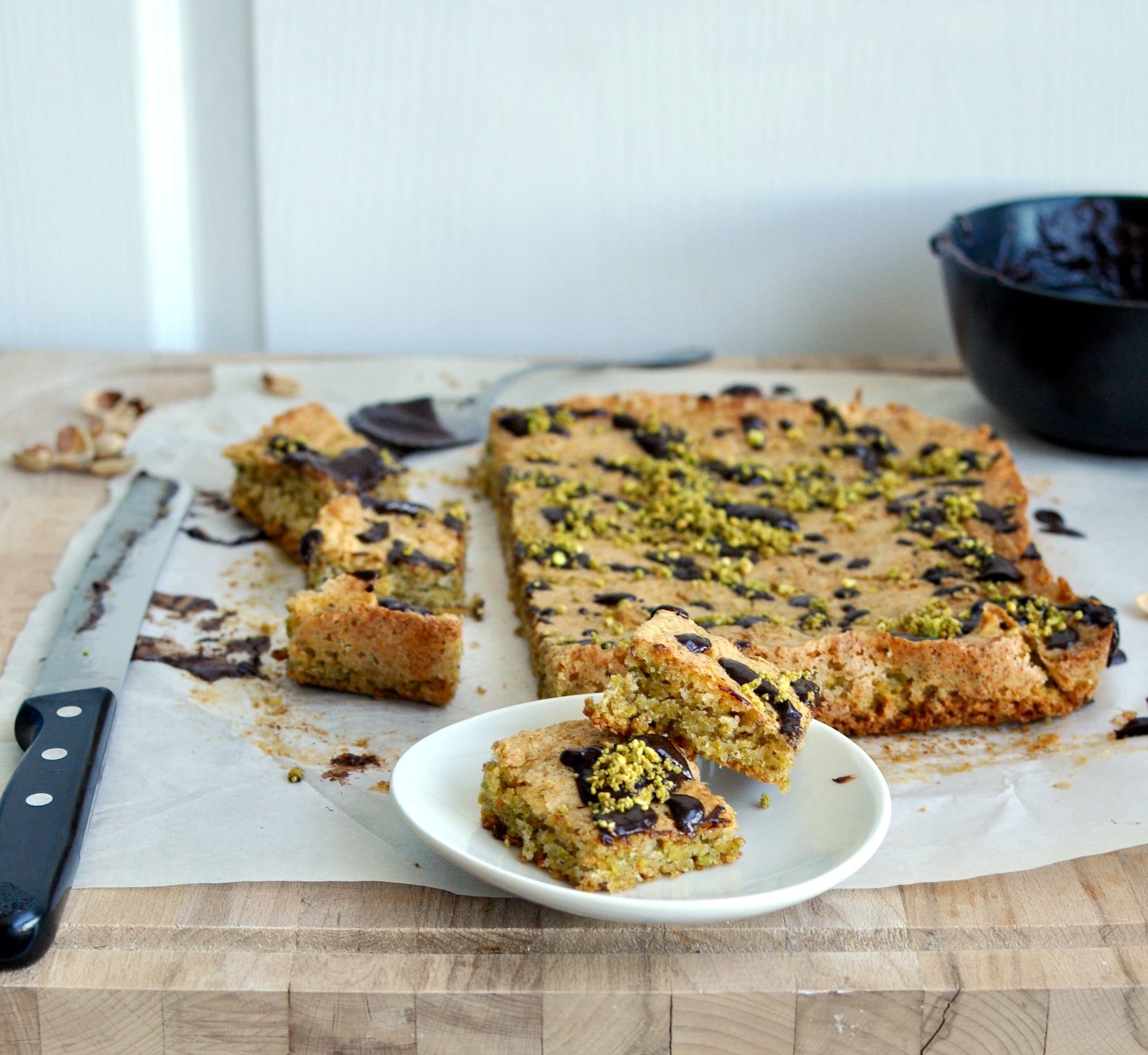 Steamed Cardamom and Pistachio Milk Cake