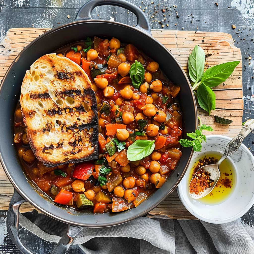 One-Pot Mediterranean Chickpea and Vegetable Stew