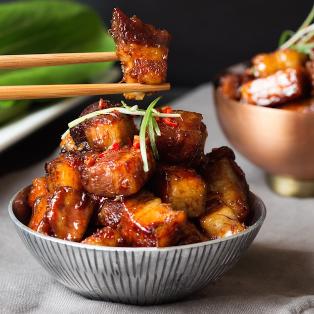 Laotian Tamarind and Chili Glazed Pork Belly