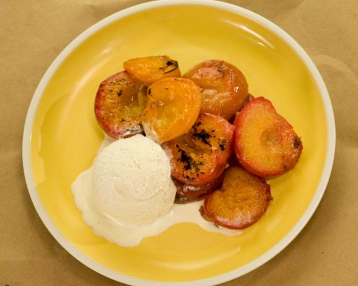 Sheet Pan Roasted Stone Fruit with Honey and Thyme