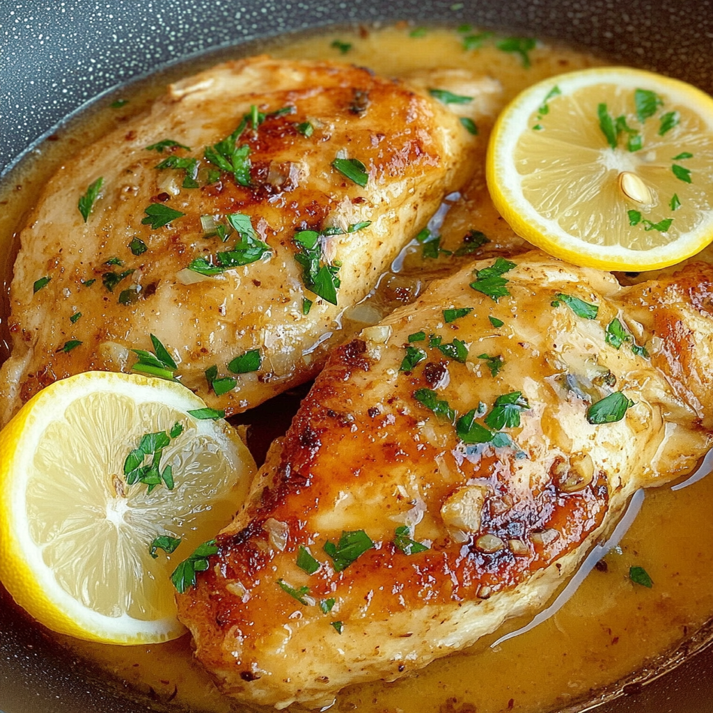 Stovetop Lemon-Dill Chicken with Garlic Butter Sauce
