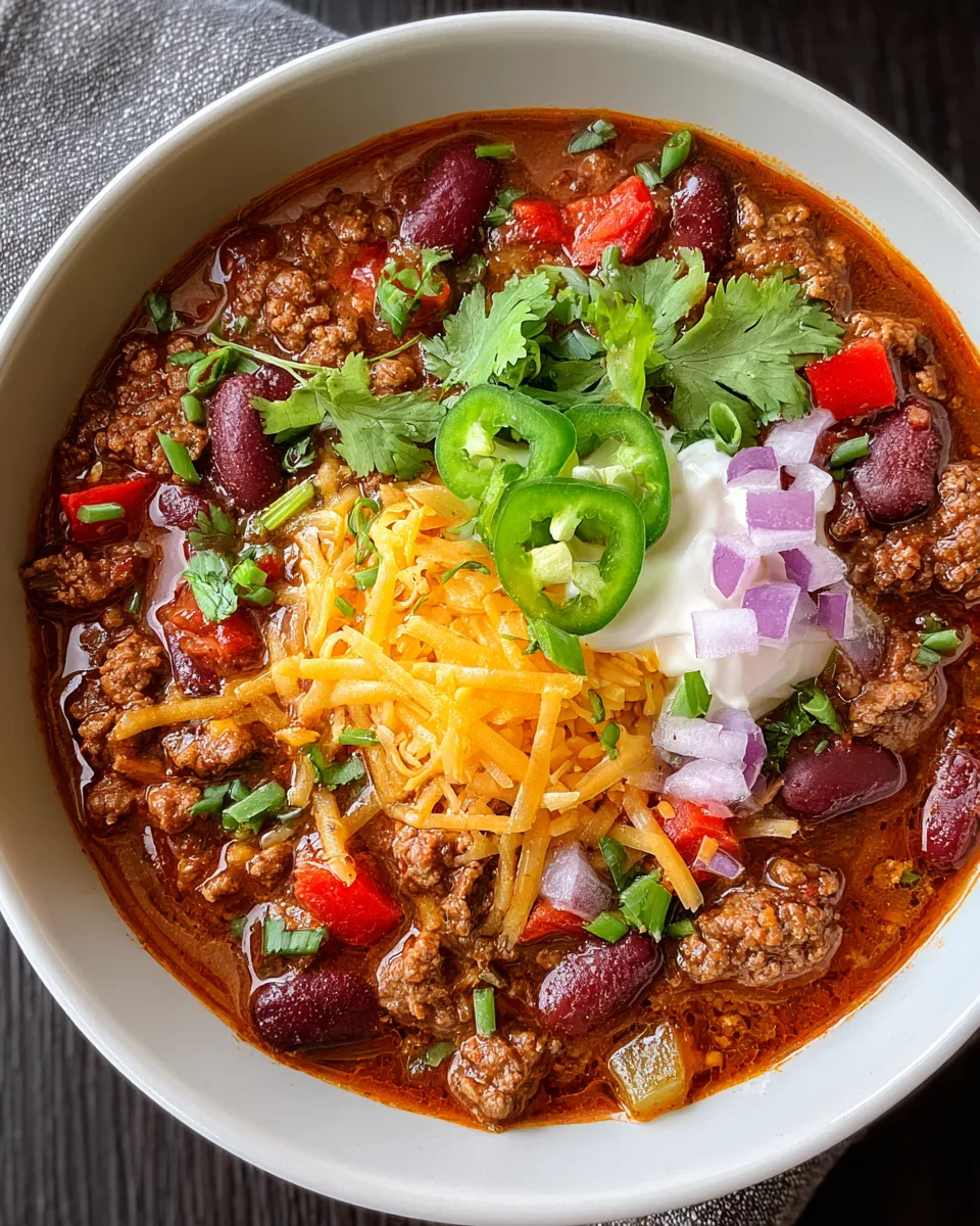Slow-Cooked Beef Chili with Smoked Paprika and Black Beans
