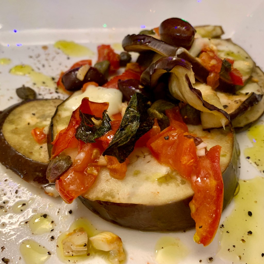 Italian Oven-Roasted Eggplant with Tomato Basil Sauce