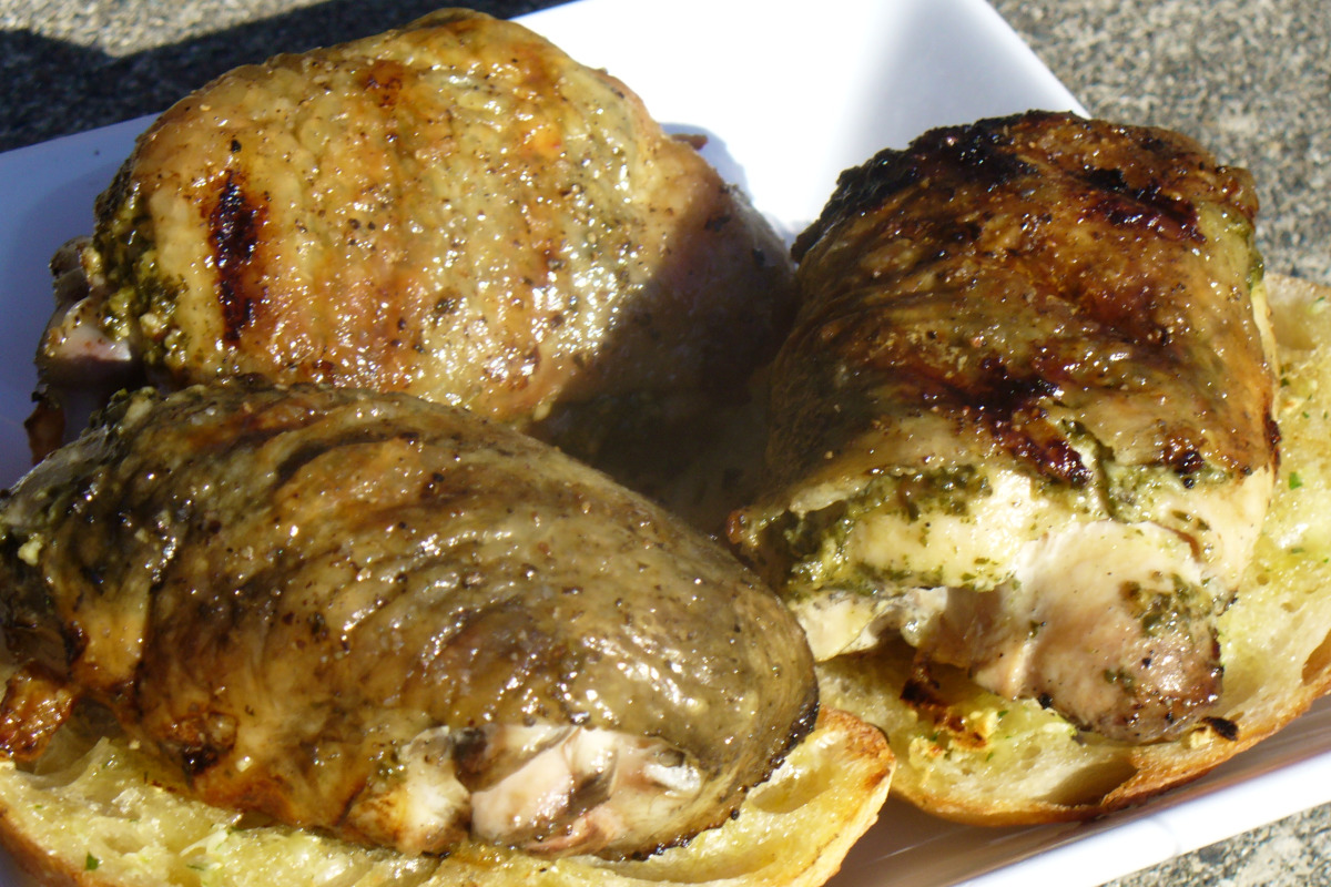 Grilled Mofongo-Stuffed Chicken Thighs