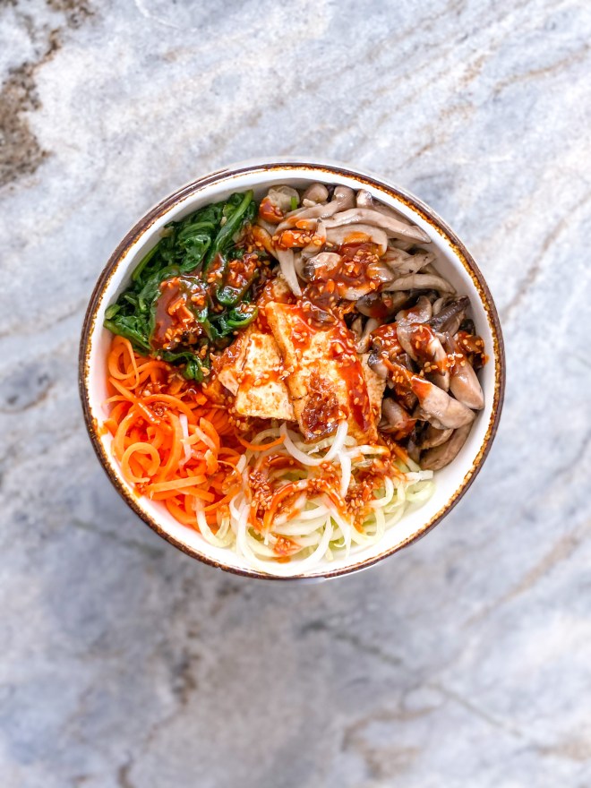 Vegetarian Korean-Inspired Bibimbap Bowl