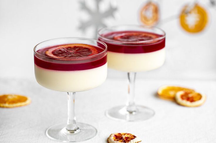 Aperol Panna Cotta with Blood Orange Compote