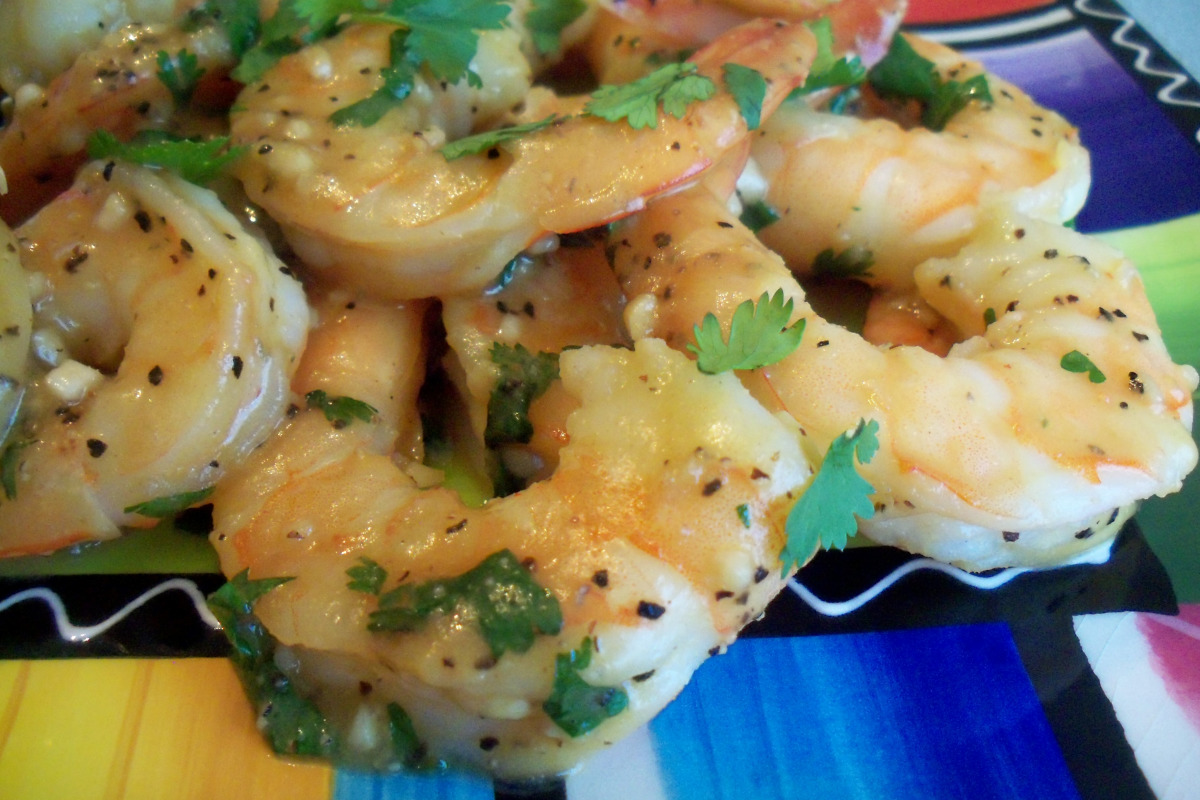 Sautéed Ginger Garlic Shrimp with Native English Mustard Sauce