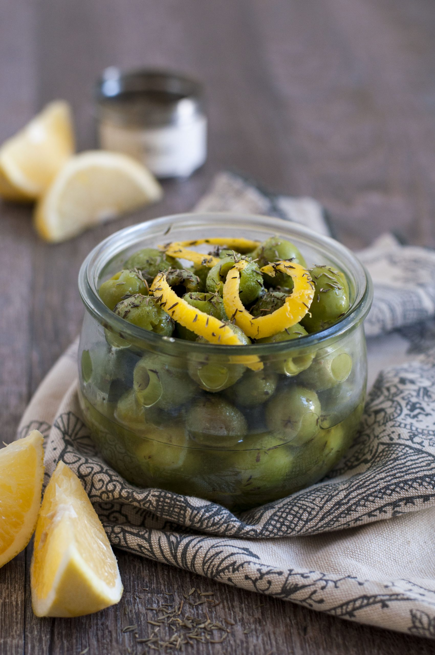 Aperol-Marinated Olives with Thyme & Orange